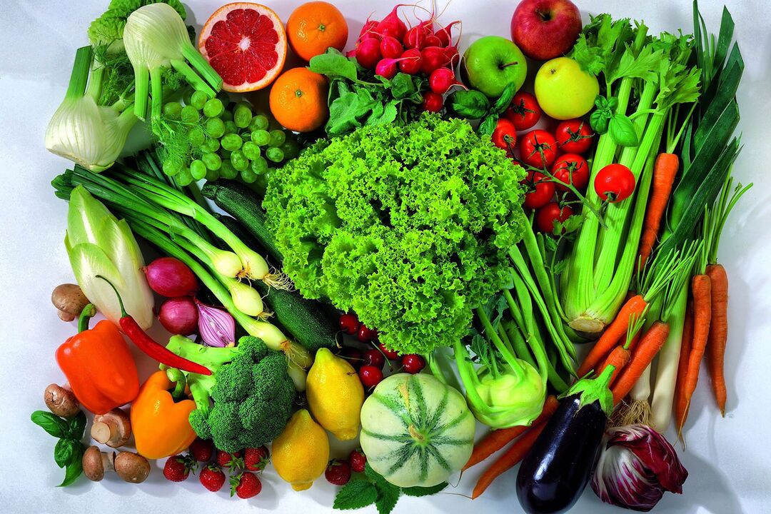 vegetables and fruits for power