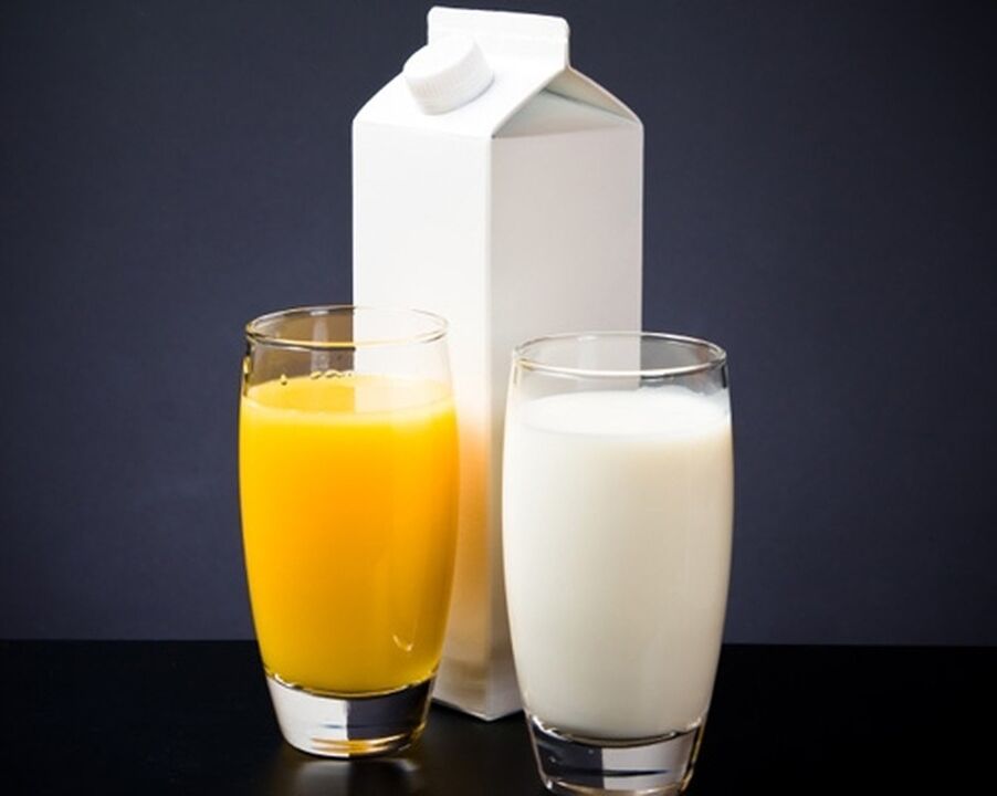 Milk and carrot juice are the ingredients of a cocktail that increases male potency